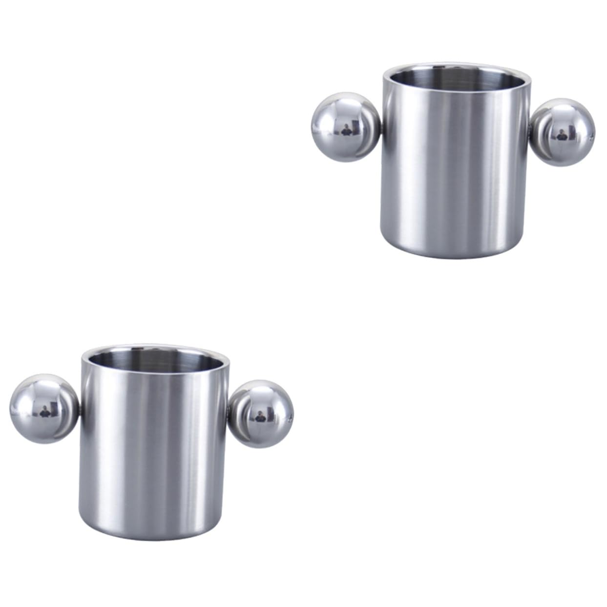 UPKOCH 2 Stück Doppelwandiger Becher Aus Edelstahl Trinken Camping Tassen Wanderwasserbecher Mit Wasserbecher Aus Edelstahl Lagerbecher Rostfreie Tasse Rostfreier Stahl