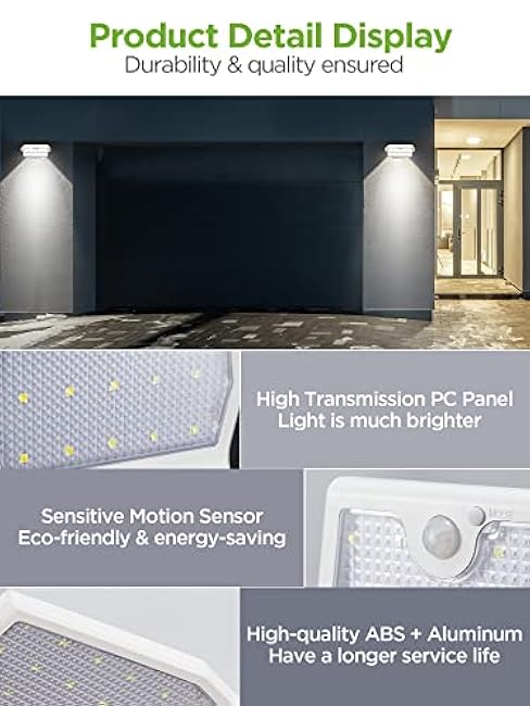 InnoGear Solar Gutter Lights 29 LED Motion Sensor Lighting Pack of 2