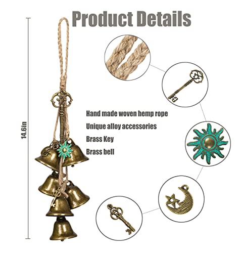 2-Pieces-Witch-Bells-for-Door-Knob-for-Protection-Witch-Wind-Chimes-Door-Hanger-Hanging-Witch-Bells-Magic-Witchcraft-Wicca-Supplies-for-Home-ProtectionAlloy-Vintage-Bell 2 Pieces Witch Bells for Door Knob for Protection Witch Wind Chimes Door Hanger Hanging Witch Bells Magic Witchcraft Wicca Supplies for Home ProtectionAlloy Vintage Bell