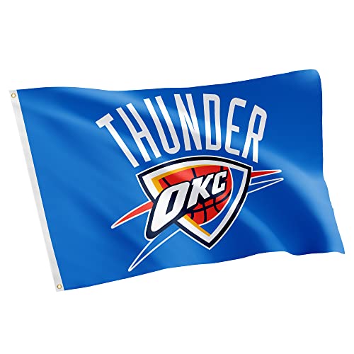 Desert Cactus Oklahoma City Thunder Flag NBA 100% Polyester Indoor Outdoor 3x5 feet National Basketball Association Team Flags OKC (Flag #2)