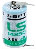  Saft LS142502PF 1/2AA Lithium Batterie mit Printfahnen