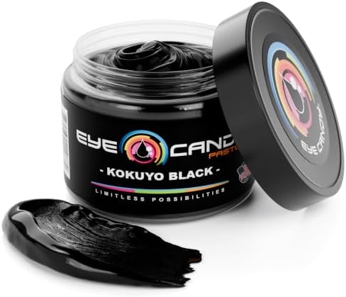 Eye Candy Black Resin Pigment Paste Kokuyo Black (2 oz Paste) | Highly Pigmented, Ultra-Fine, Versatile for Multiple Epoxy Resin Applications, and Customizable Colors
