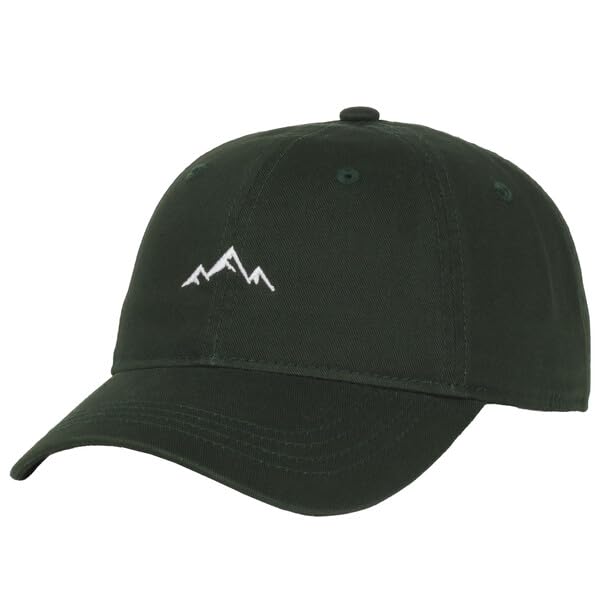 Image of Outdoor Cap Mountain Embroidered Dad Hat Adjustable Soft Cotton Polo Style Unstructured Baseball Cap for Men & Women