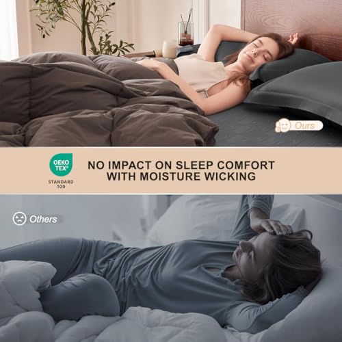 Image of Black Premium Jacquard 100% Waterproof King Mattress Protector, Noiseless, Anti - Slip, Breathable Bed Cover, Rayon from Bambo, Quilted, Mattress Pad Sheet, Deep Pocket 8 inch-21 inch