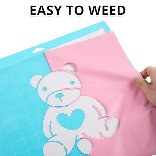 Image of HTVRONT Baby Pink Transfer Vinyl Roll - 12 inch x 30ft | HTV for T-Shirts Iron on Vinyl for All Cutting Machines - Easy to Cut & Weed