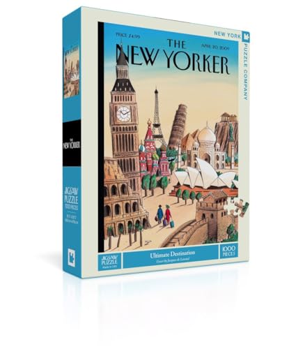 New York Puzzle Company - New Yorker Ultimate Destination - 1000 Piece Jigsaw Puzzle for Adults by Jacques de Loustal