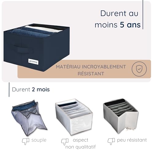 Rangement de pantalons pour dressing avec grands compartiments renforcés - 3