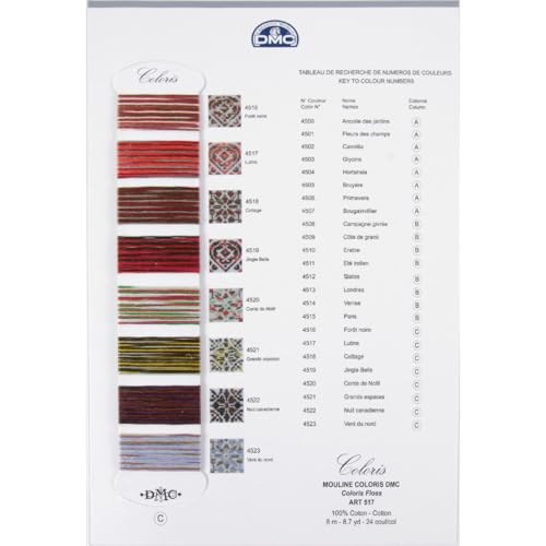 Image of DMC Color sample card Coloris 517-1 st