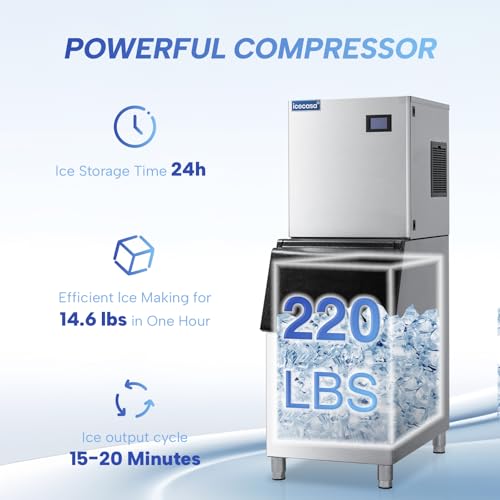 Icecasa ICE-350P Commercial Ice Maker Machine Stainless Steel 350 Lbs/24H Ice thumb #2