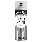 JENOLITE Chrome Spray Paint - 500ml | Smooth Metallic Silver | Chrome Colour | Multi-Surface Paint For Metal, Wood, Plastic, Ceramic | Suitable For Interior & Exterior Use