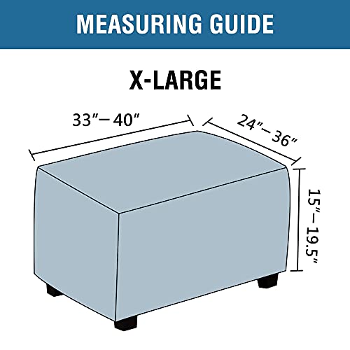 H.versailtex Recliner Chair Cover Velvet Plush 1-Piece Bundles Velvet Plush Ottoman Slipcovers(X-Large, Brown) #TOP4