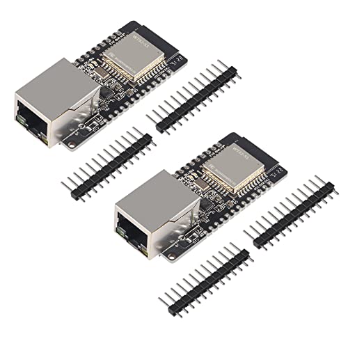 2 Pack WT32-ETH01 ESP32 Module Ethernet WiFi Bluetooth Development Board WT32-ETH01 Embedded Serial Port to Ethernet Converter Serial to WiFi&Bluetooth MCU Module