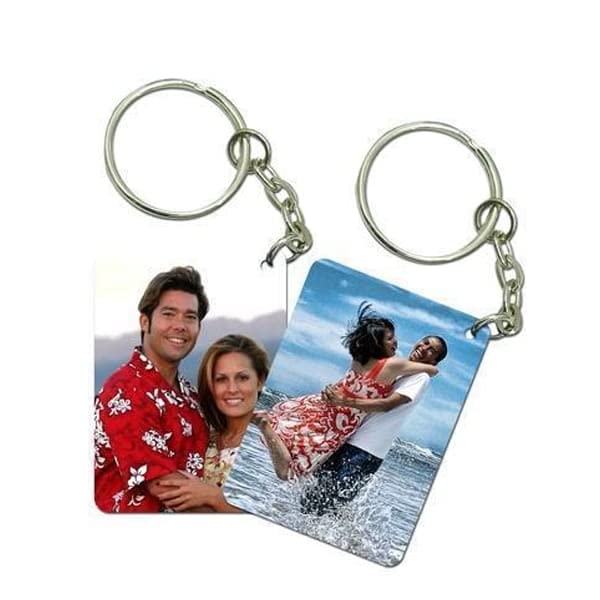 Set of 2 pcs rectangle photo printing keychain-image-19