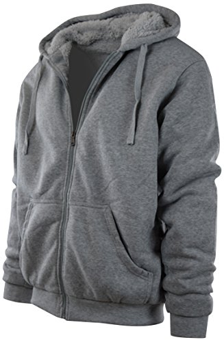 Image of ChoiceApparel Mens Full Zipper Fleece Basic Hoodie with Lining