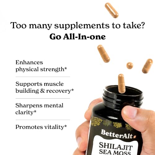 Image of 8800mg Shilajit, Maca Root,Ginkgo Biloba, Sea Moss,Ashwagandha,Tongkat Ali ,Panax Ginseng,Safed Musli & Zinc| Boost Stamina & Energy,20 Capsules| 95 + minerals|All in One Supplement for Men & Women