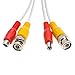 Cables Direct Online 50FT White Premade BNC Video Power Cable Extension Wire for CCTV, Security Camera, DVR, Surveillance System, All in One Plug & Play Cord