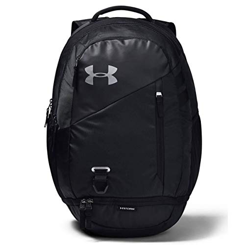 Under Armour Adult Hustle 4.0 Backpack , Black (001)/Silver , One Size