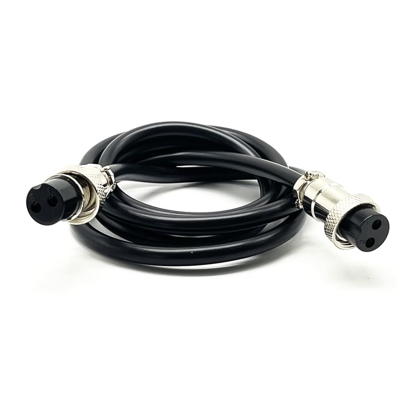 Cable conector aviación GX16 2 pines hembra a hembra 1 metro miniatura 3
