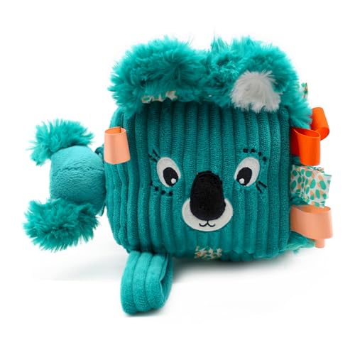 Jouet d'éveil bébé cube activités tissu sonore tactile Les Deglingos - 4
