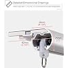 Curtain Track Aluminum Alloy Ceiling Mount Curtain Sliding Track System, Room Divider Curtain Rod Bracket, Blackout Curtain Single Tracks for Doorway/Window(White,5m(16.4ft))