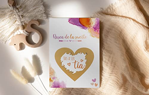 Image of Joli Coon Scratch off card Vas a ser tia - with envelope - Anunciar embarazo tia