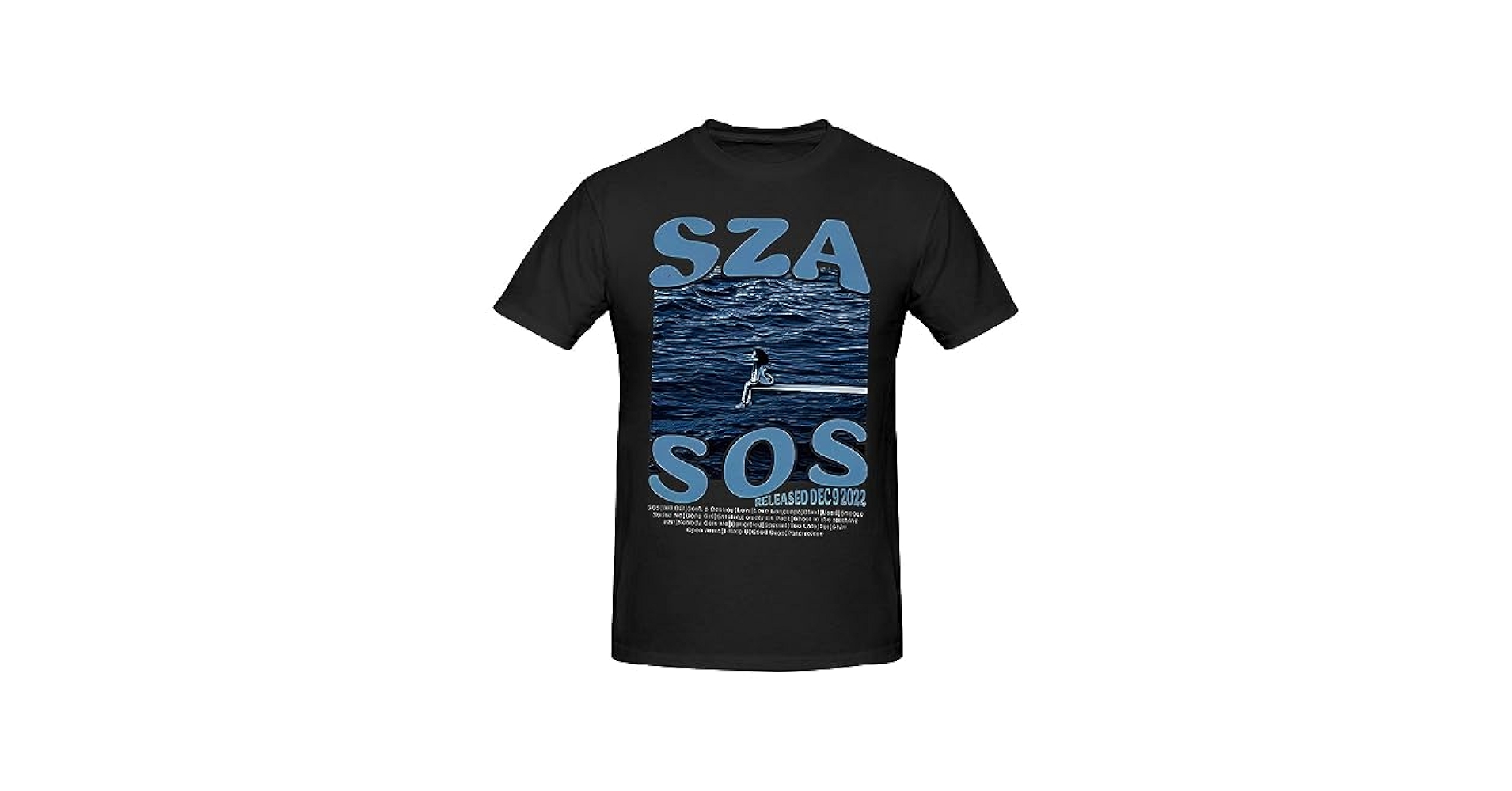 SZA SOS ツアーTシャツ M 黒 日本未発売 正規品 SZA Official Men's T-Shirt SZÁ Crew Neck Shirts Short Sleeve
