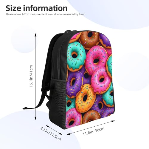 Multipurpose Anti-Theft Daypack Backpack for Men and Women, Great for Trekking, Running, Outdoor Activities (Sweet Donuts Art)4