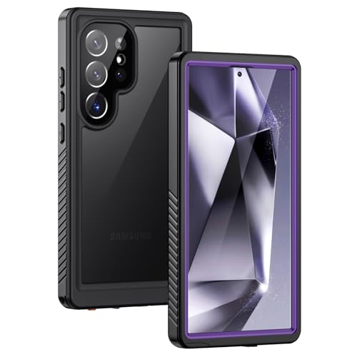 Coque Samsung S24 Ultra antichoc IP68 étui étanche 360 housse violette intégrale antipoussière