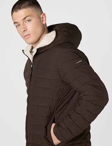 Image of Calvin Klein mens Lightweight Packable Down Jacket With Sherpa Lining