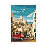Bari Poster auf Leinwand, Schlafzimmer, Dekoration, 