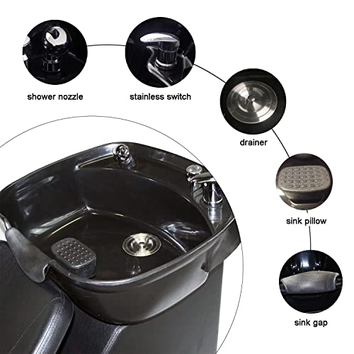 Gdy Backwash Barber Chair, Shampoo Chair Bowl Sink Station Spa Salon Beauty Equipment With Abs Plastic Vessel Sink #TOP2