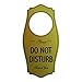 All Quality Please DO NOT Disturb Door Hanger Sign - Brushed Gold, 4