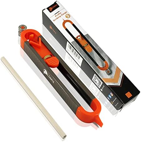 Lionz Super Gauge Scribe Tool, Contour Gauge with Lock, Profile Tool for Copying Angles and Odd Shapes. Gifts for Men, Husband, Father, Boyfriend, Handyman, DIY Woodwork and Construction.