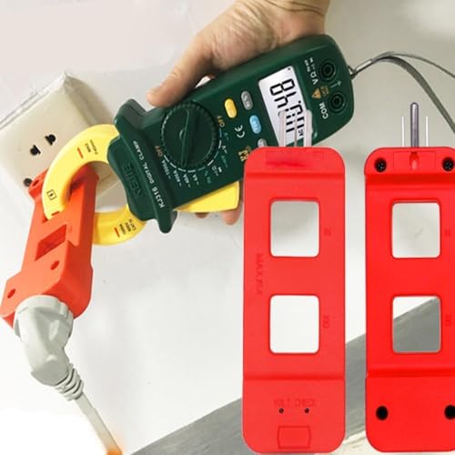 Image of KJ79B AC Line Splitter, Line Splitter for Clamp Meter, 10x Measurement, 15A Max Current, for US Outlets(red) (KJ79B red 2pcs)