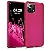 kwmobile Custodia Compatibile con Xiaomi 11 Lite (5G) NE/Mi 11 Lite (5G) - Cover Silicone TPU Effetto Metallizzato - Protezione Back Case Morbida Fucsia Metallizzato