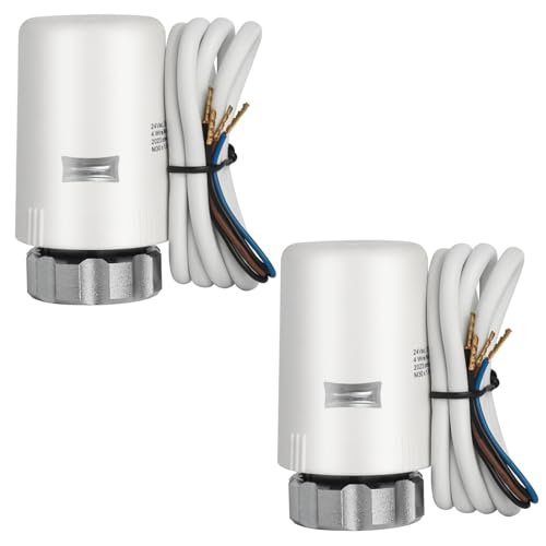 WiseWater 24V 4-Wire Electric Thermal Actuator 2-Pack