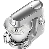 Kenwood KVC85.124SI Chef Baker Multi-Function Food Processor, Baking Processor, Silver, 2 Bowls, 5 L and 3.5 L, 1200 W, Built-in Scale 6 kg