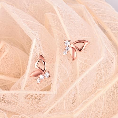 Boucles d'oreilles Papillon en Or avec Moissanite pour Bijoux de Mariage - 6
