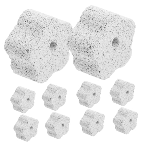 Milisten 10個 用品 研削ブロック おもちゃ ハムスター歯グラインダー ぬいぐるみ 注ぐ hamster ハムスター うさぎの大臼研削 軽石 Light Grey