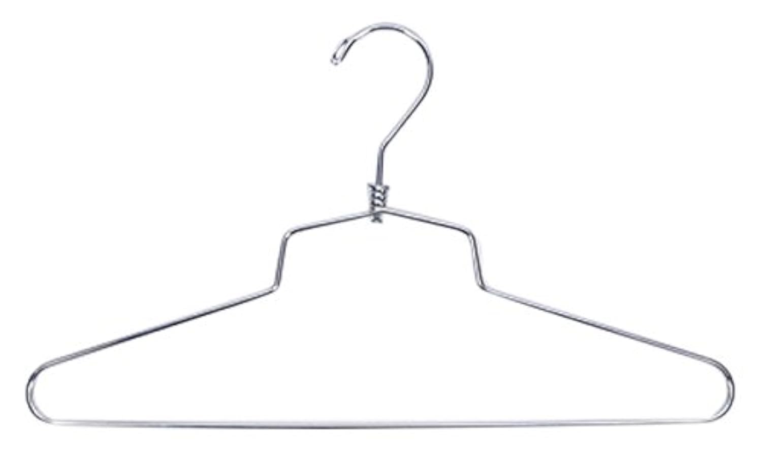 NAHANCO SLD-18HU, 18” High Polished Chrome Chic Shirt Hanger (Pack of 25)