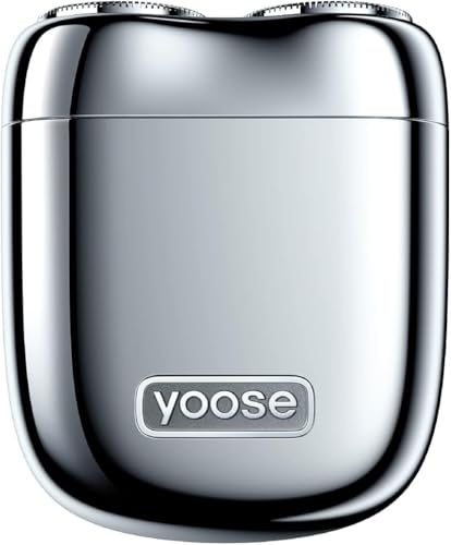 yoose MINI Rasierer Herren elektrisch Elektrorasierer Herren aus Legierung IPX7 wasserdicht elektrischer Rasierer Herren mit 8000rpm Motor Typ-C-Kabel und magnetischer Doppelring-Scherkopf