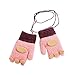 Produktbild URSING Kleinkind Fingerhandschuh Baby Schreiben Handschuhe Niedlich Verdicken Winterthermal Fingerlose Handschuhe Unisex Mädchen Jungen Winter Warme Gestrickte Fäustlinge Winterhandschuhe (Beige B)