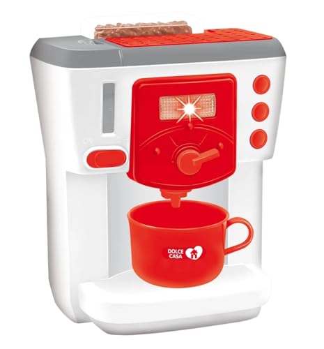 Macchina del Caffe Giocattolo per Bambini Macchinetta da Caffè per Bambini con Effetti Luminosi Sonori Scorrimento Acqua Caffettiera Macchina Caffè Moka Mokina Cucina Giocattolo per Bimbi Caffettiera