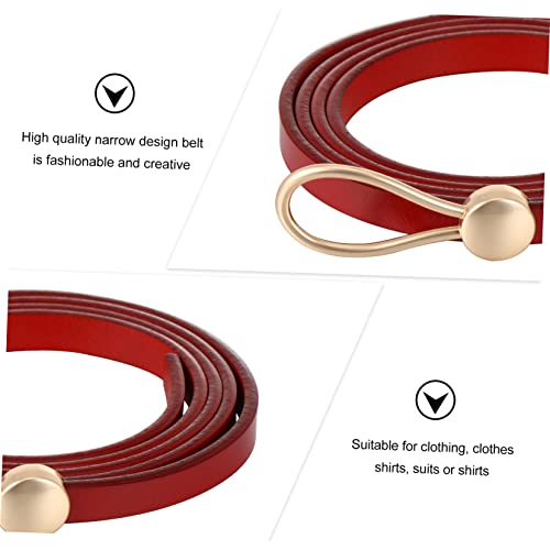 TOYANDONA Stylish Red Waist Belt for Women Elastic Stretch Cinch Design for Dresses Jeans and Parties Lightweight and Comfortable Accessory for All Occasions4