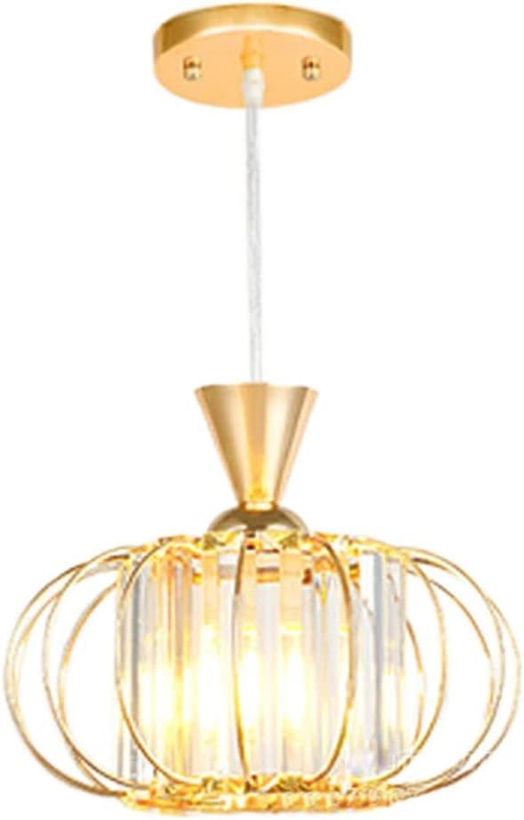 Luminaire suspendu en cristal doré moderne pour îlot de cuisine et chambre