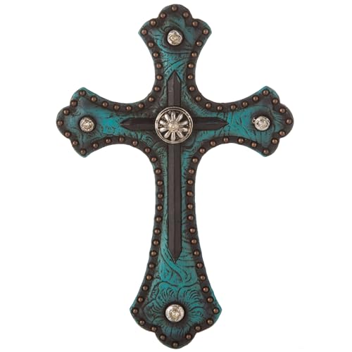 Mardel Western Wall Cross, Turquoise Resin, 8 x 5 inches