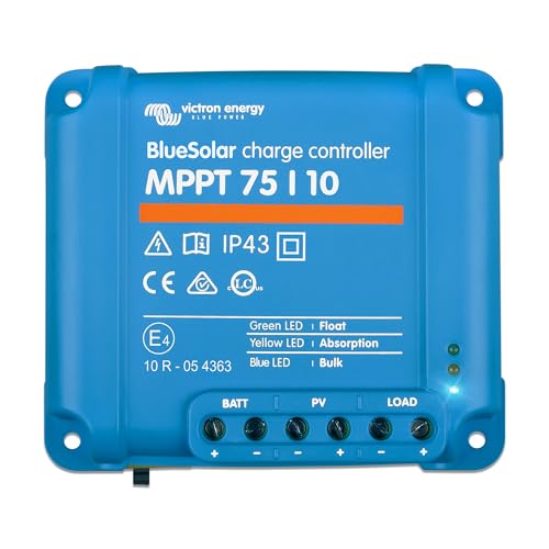 Victron Energy BlueSolar MPPT Laderegler - Solar Laderegler - 75V 10 Amp 12/24-Volt