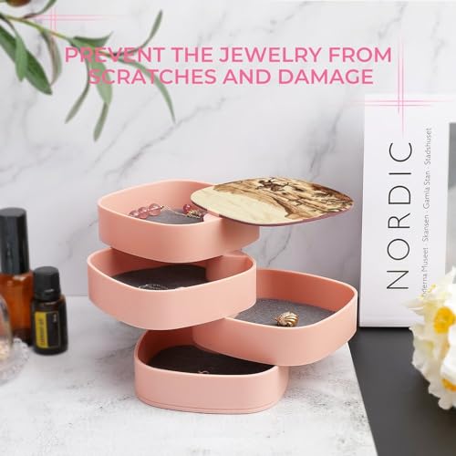 Boîte rangement bijoux avec couvercle motif cactus pour bague - 7