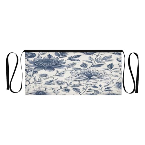Kigai Peony Server Aprons for Men Women Water & Oil Resistant Waitress Waiter Waist Apron with 3 Pockets