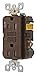 Hubbell Wiring Device-KELLEMS 15A Commercial Environments Arc Fault Receptacle, Brown; Tamper Resistant: Yes